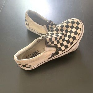 Vans Checkered Black and White Slip-Ons